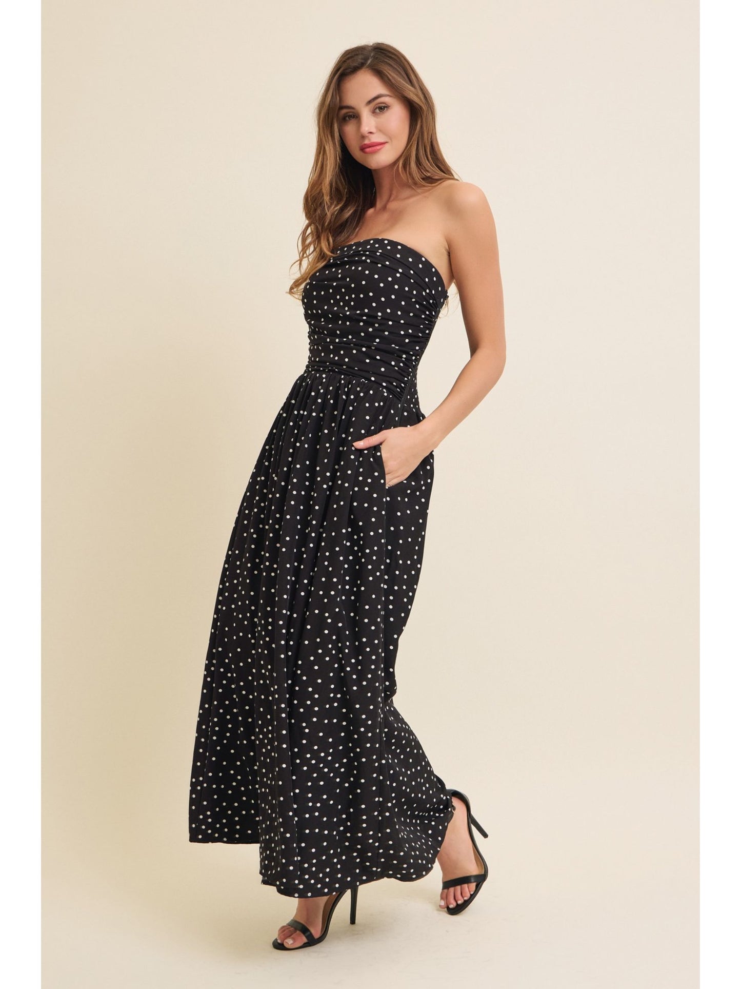 Eloise Polka Dot Maxi Dress