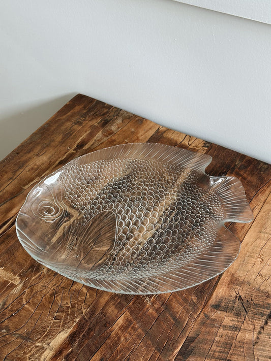 Glass Fish Serving Tray - Pick up only