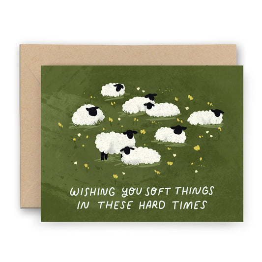 Soft Things Hard Times Card | Sheep