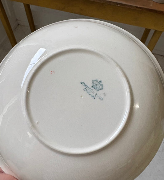 Vintage Floral Serving Bowl w/ Butterfly Detail