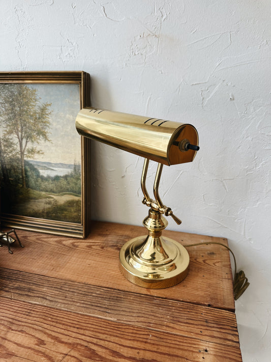 Vintage Brass Desk Lamp - Pick Up Only