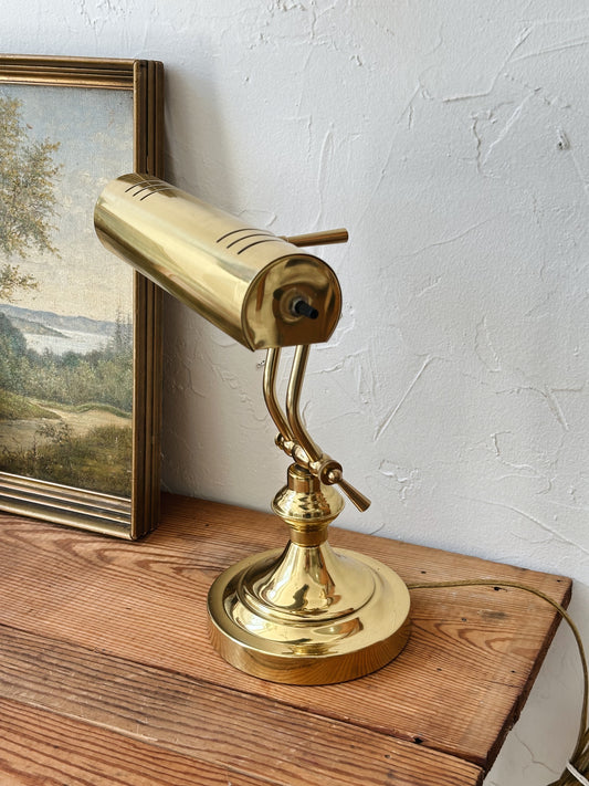 Vintage Brass Desk Lamp - Pick Up Only
