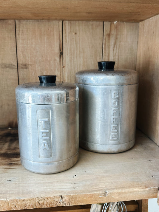 Vintage Coffee + Tea Canister Set