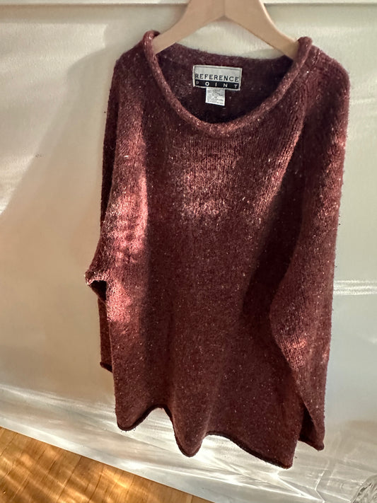 Vintage Reference Point Plum Knit Sweater