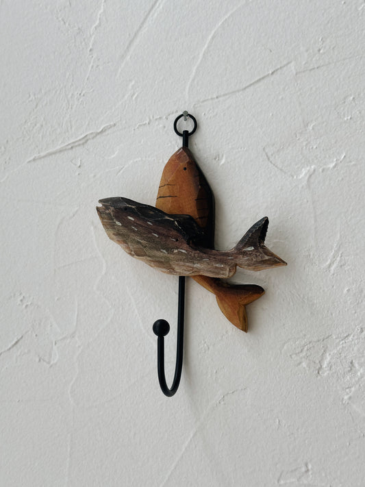 Vintage Wood Carved Fish Hook