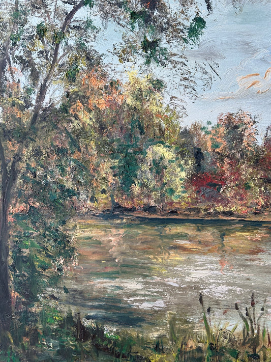 Vintage Reflections Oil Painting - Pick up only