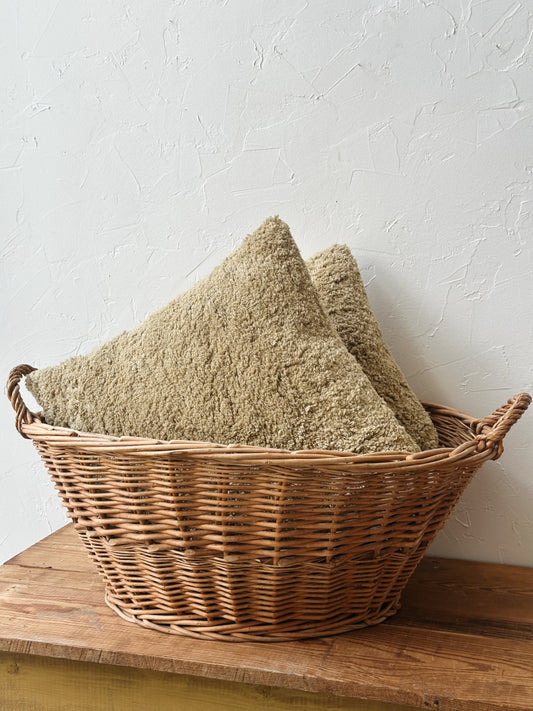 Vintage Large Wicker Basket with Handles - Pick up only