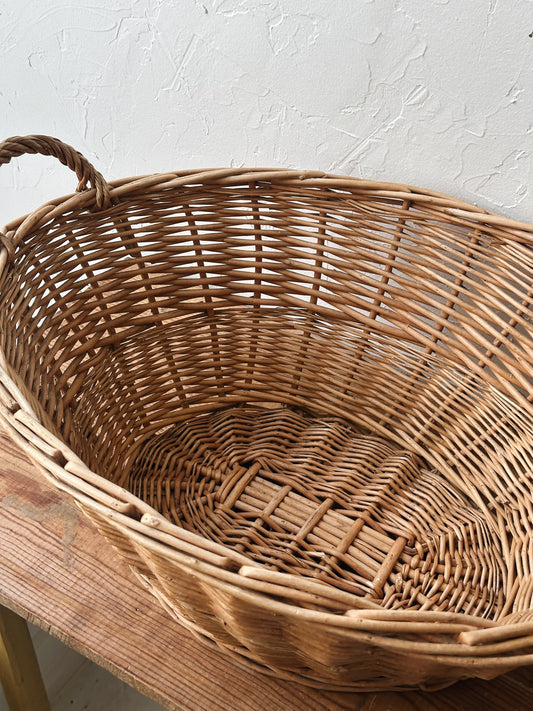 Vintage Large Wicker Basket with Handles - Pick up only