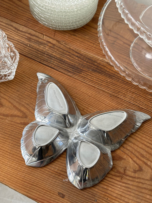 Vintage Silver Butterfly Dish