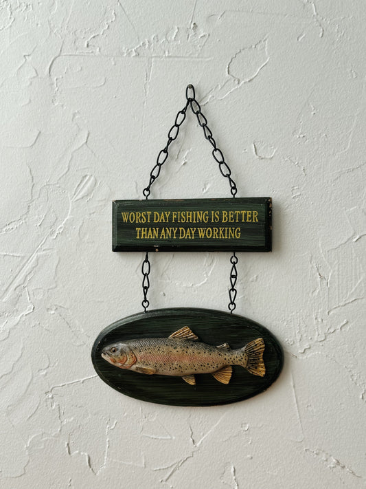 Vintage Fishing Wall Hanging