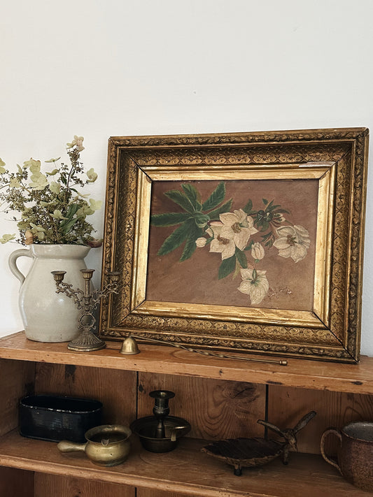 Vintage Floral Oil Painting - Pick Up Only