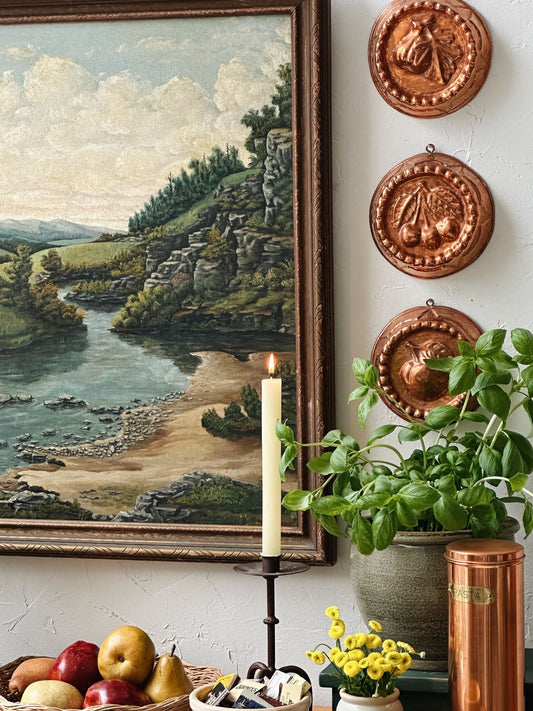 Vintage Set of 4 Copper Wall Hangings