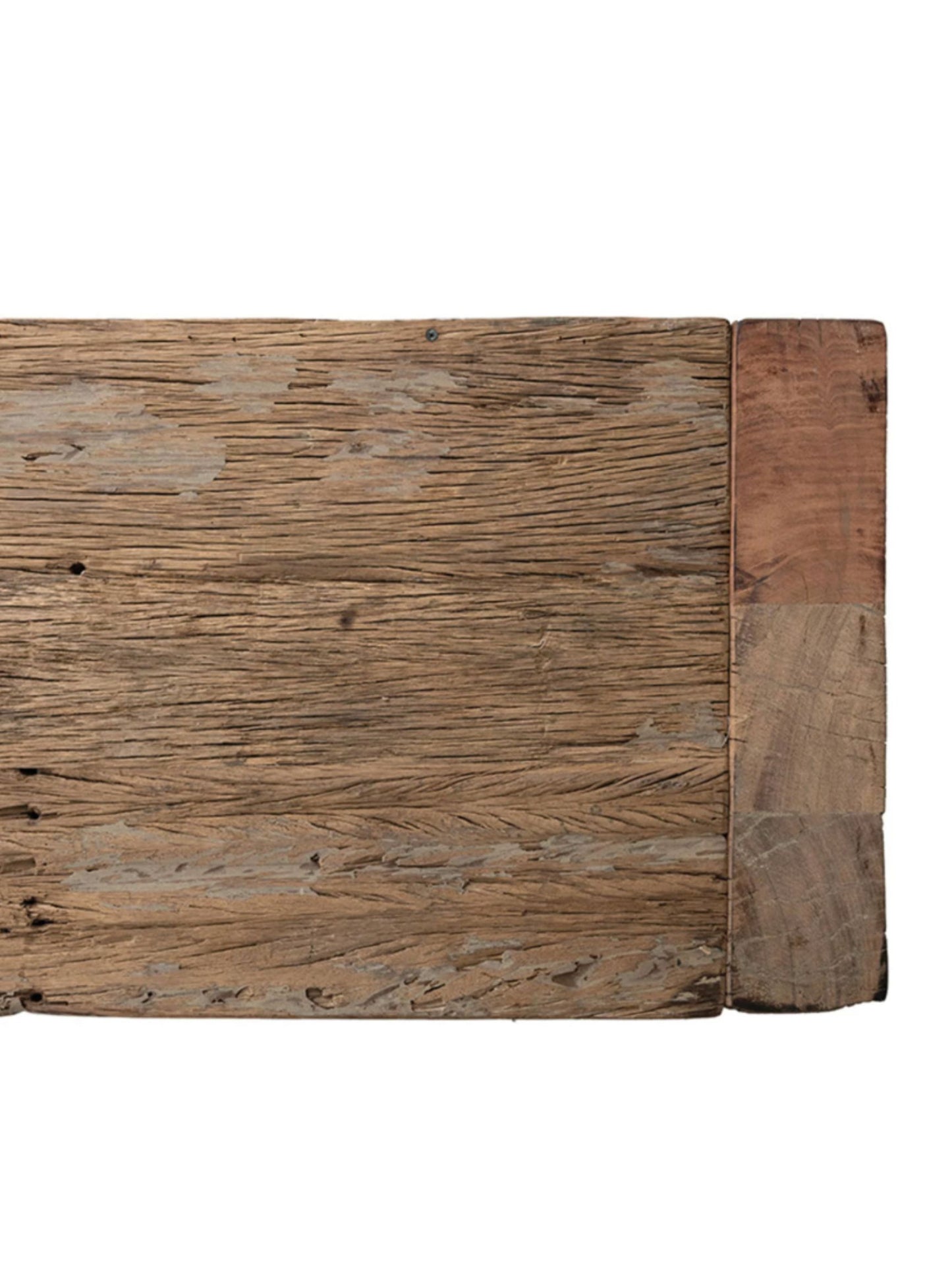 Hand-Carved Reclaimed Wood Console Table (PICK UP ONLY)