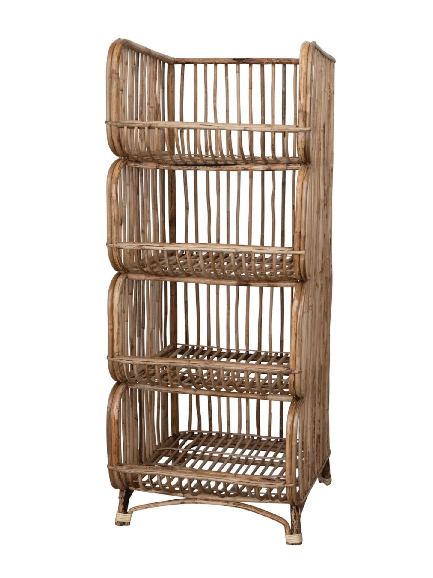 Hand-Woven Rattan Shelf w/ 4 Shelves (PICK UP ONLY)