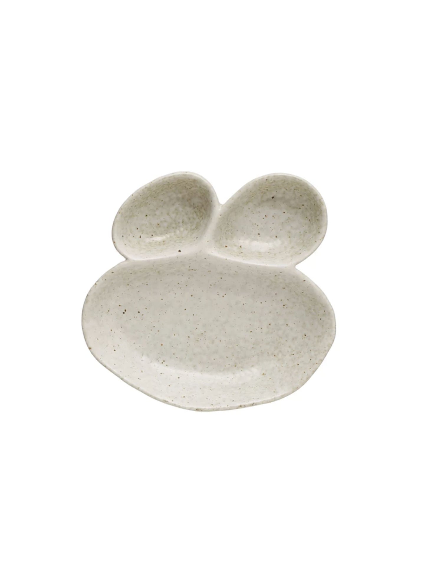 Stoneware Dish w/ 3 Sections