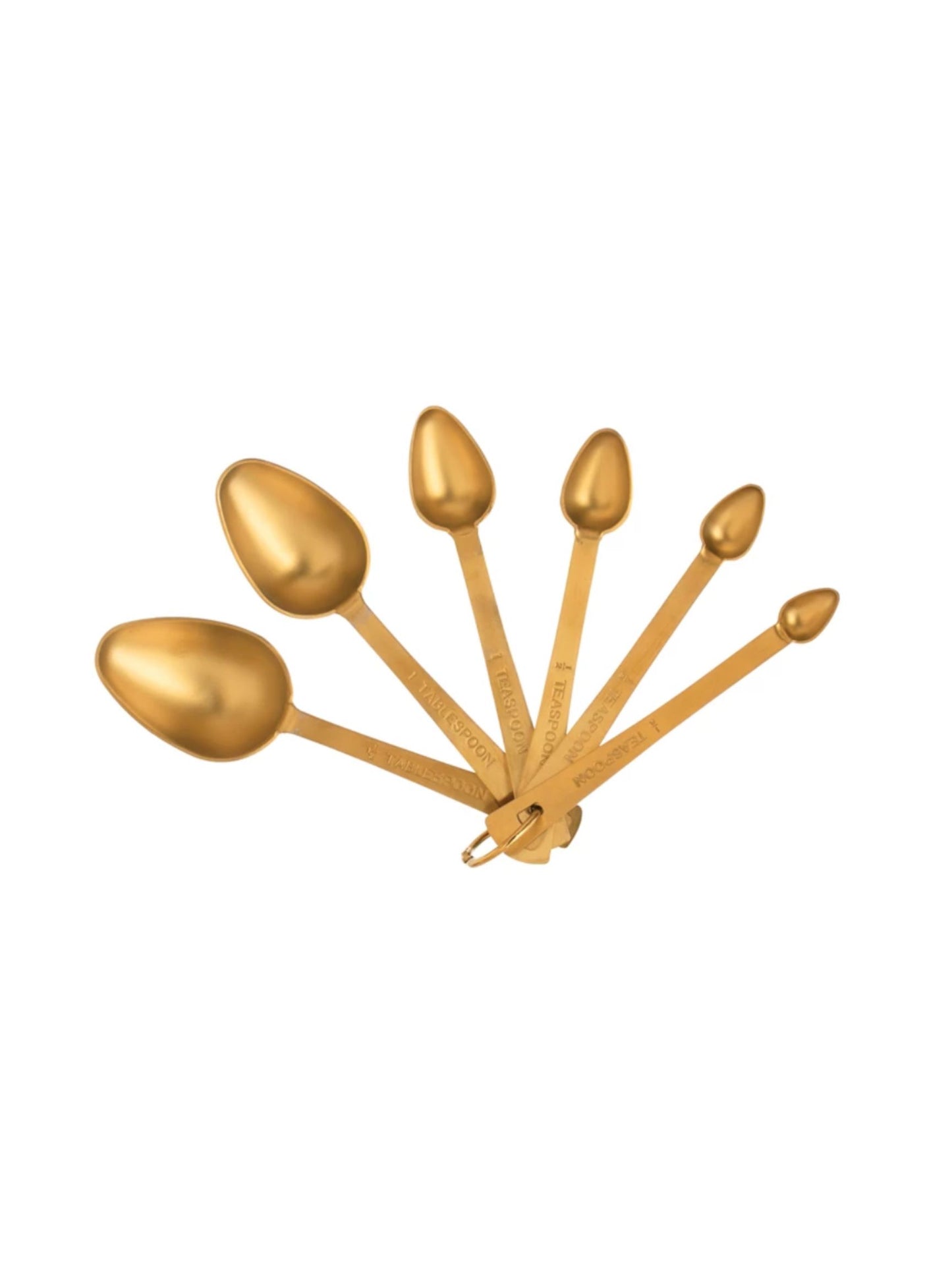 Gold Finish Stainless Steel Measuring Spoons