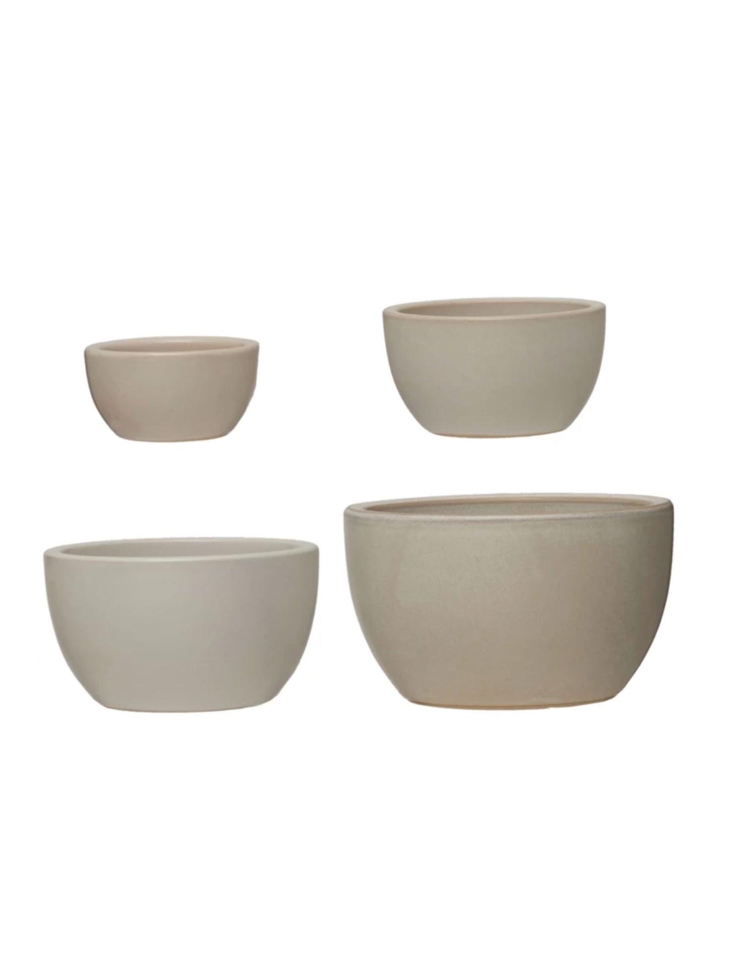 Stoneware Nesting Bowls, Set of 4