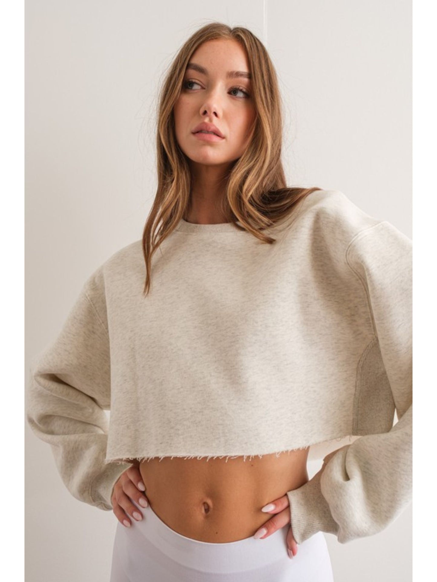 Kylie Crop Sweatshirt Top