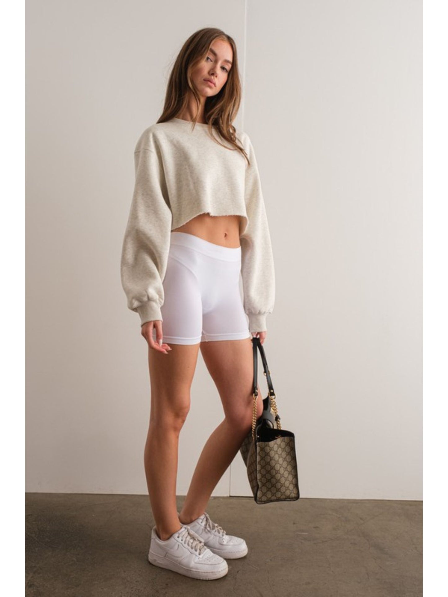 Kylie Crop Sweatshirt Top