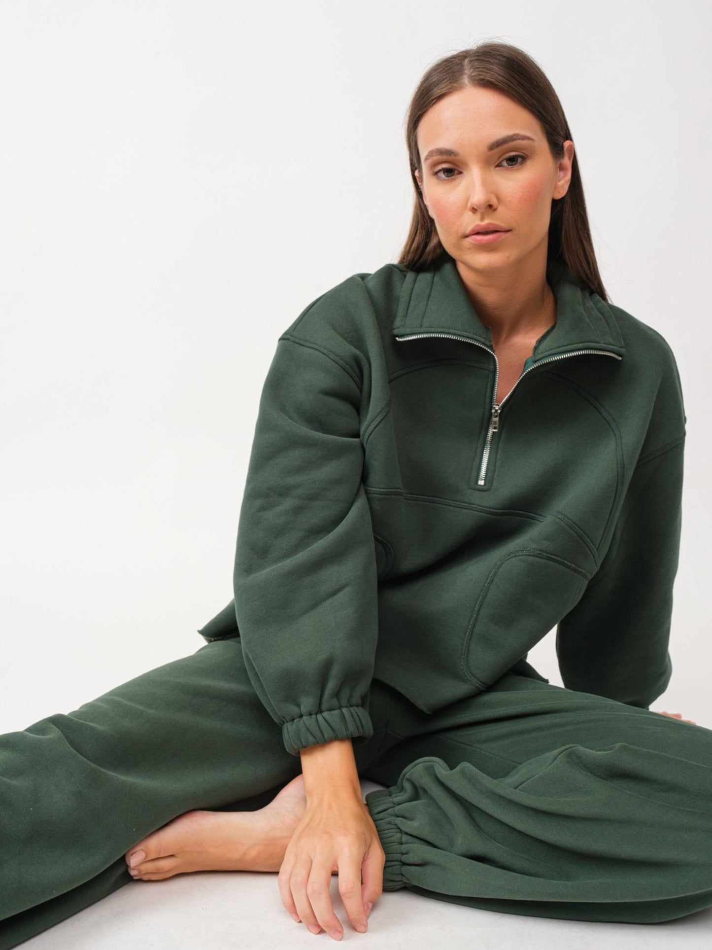 Raelyn Oversized Half-Zip Top
