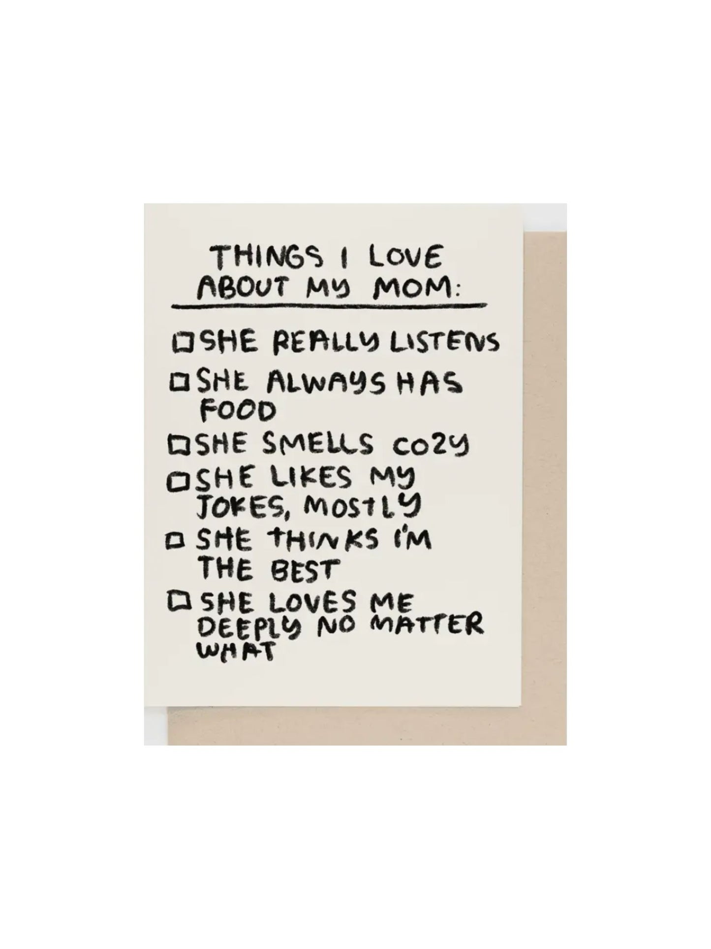 Things I Love Checklist Card