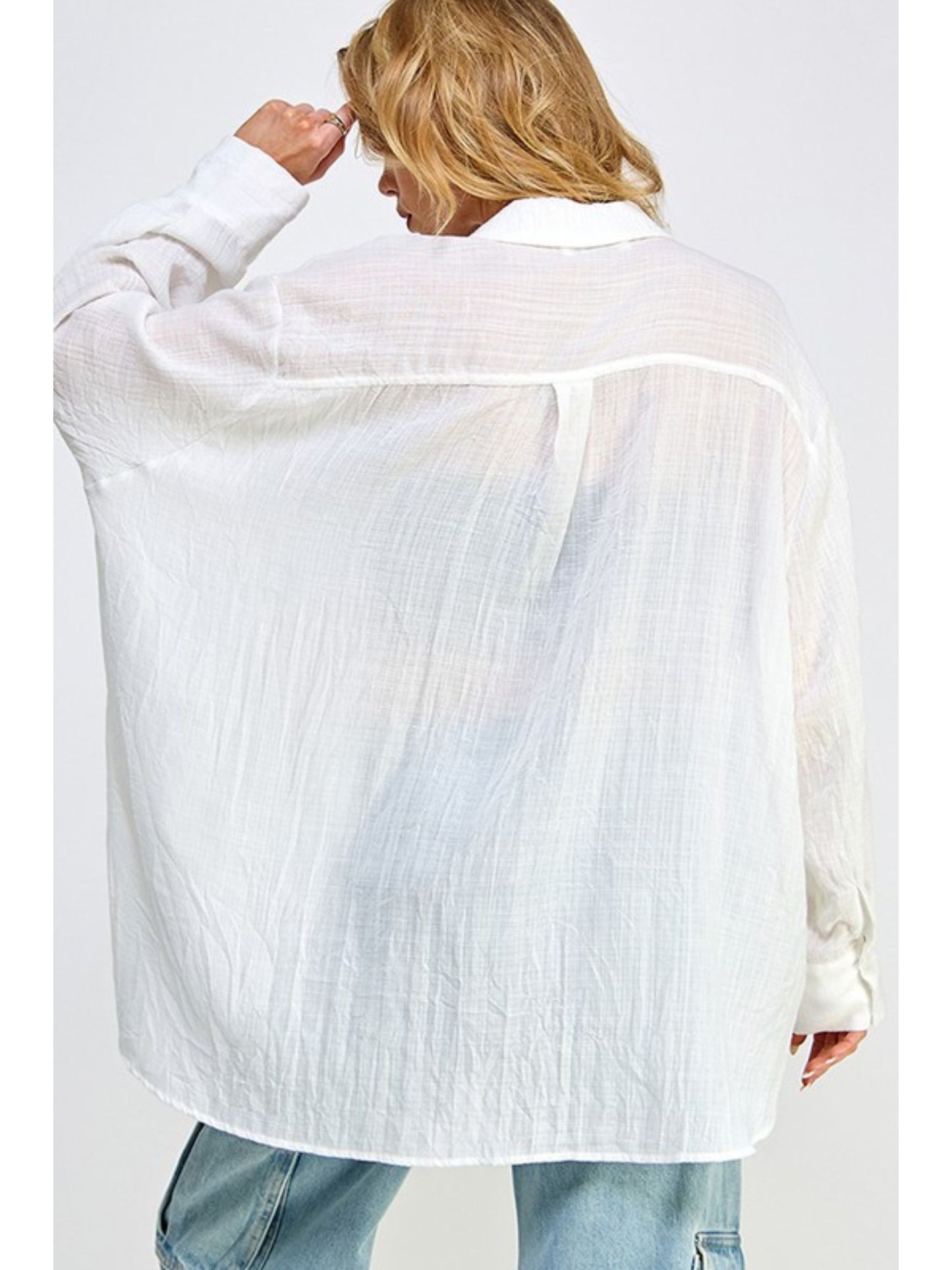 Malibu Gauze Top - White