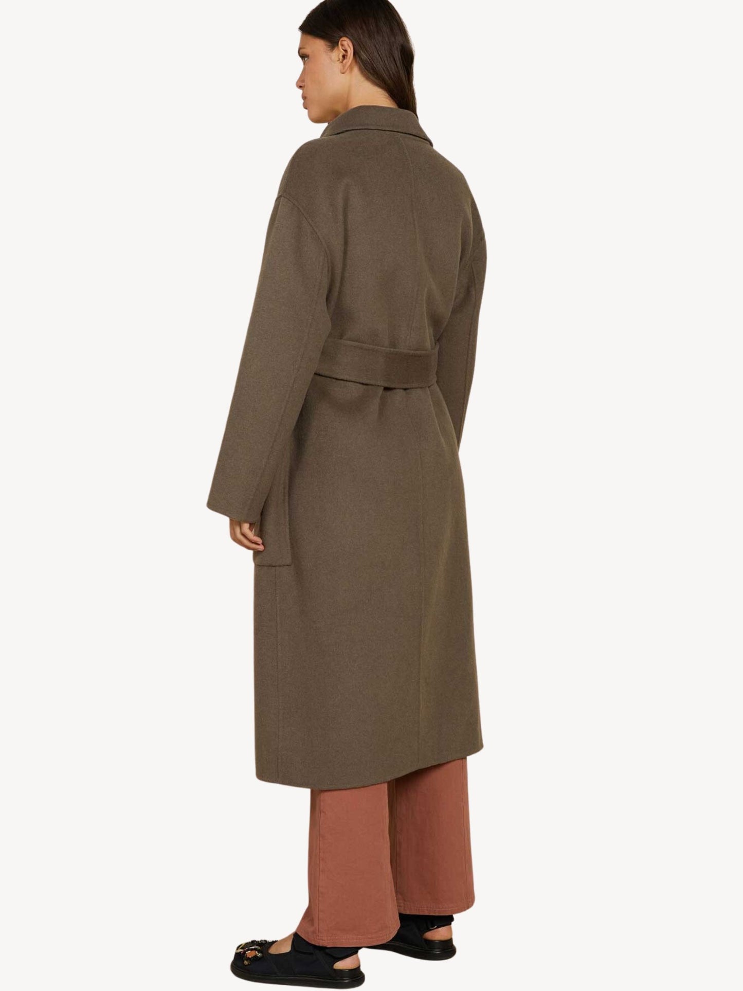 Mocha Handmade Wool Oversized Coat