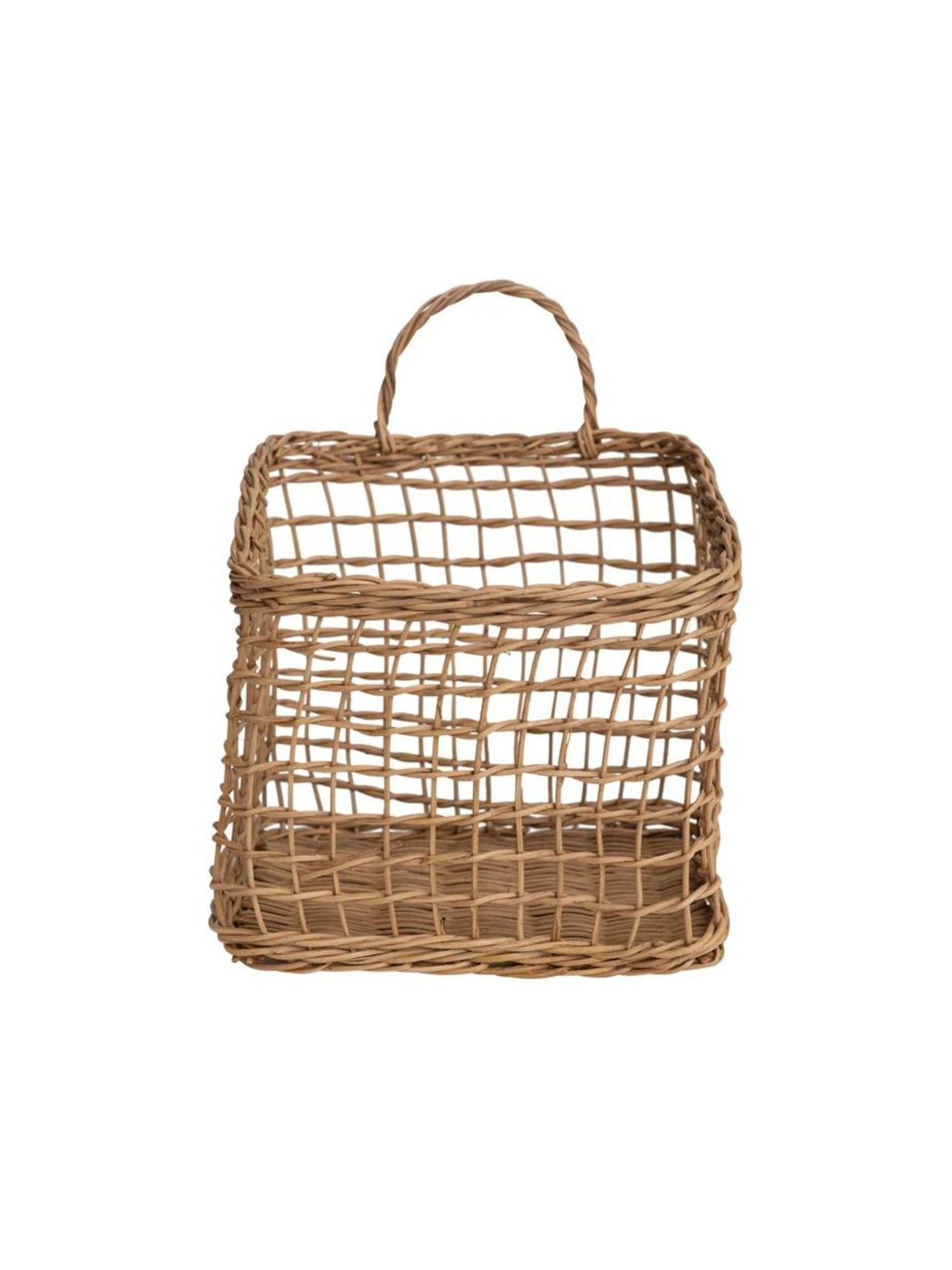 Hand-Woven Seagrass Wall Basket w/ Handles