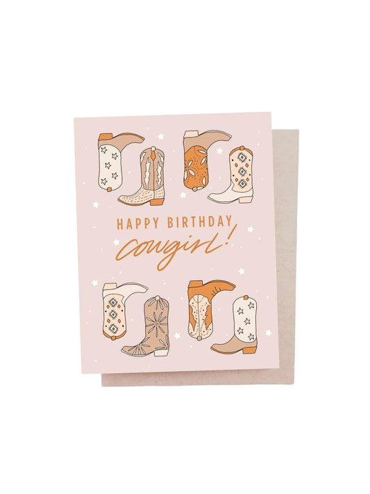 Happy Birthday Cowgirl Card