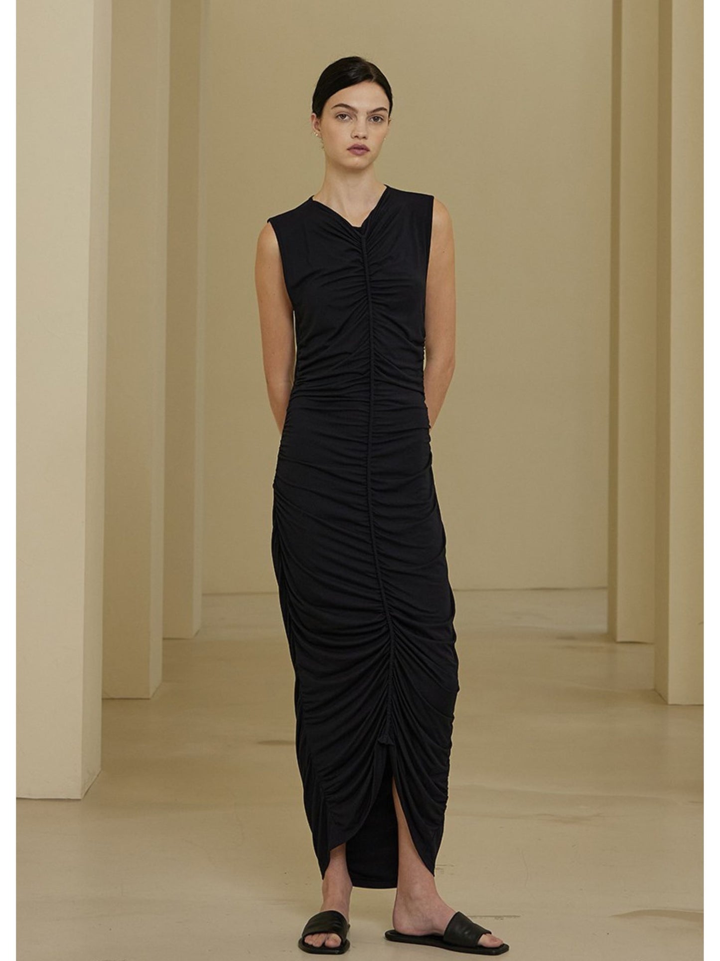 Soft Jersey Cinched Dress