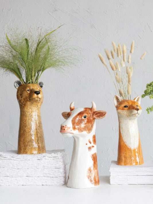 Hand-Painted Cow Vase (Pick-Up ONLY)