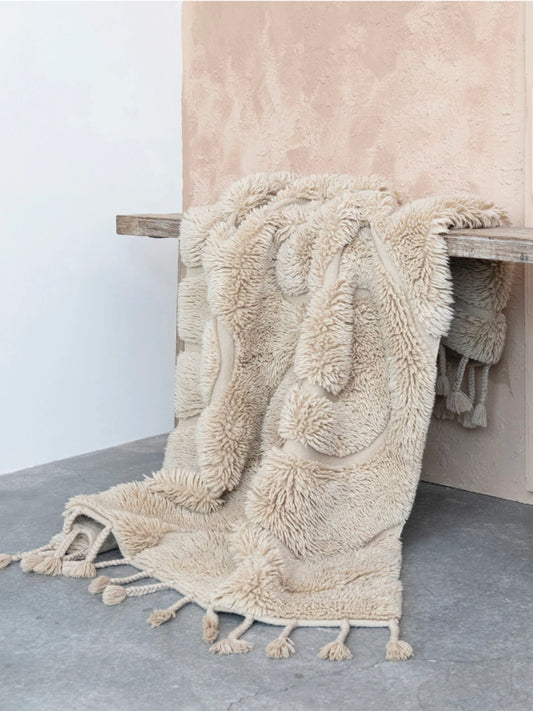 5' x 7' New Zealand Wool & Cotton Tufted Rug - Pick Up Only