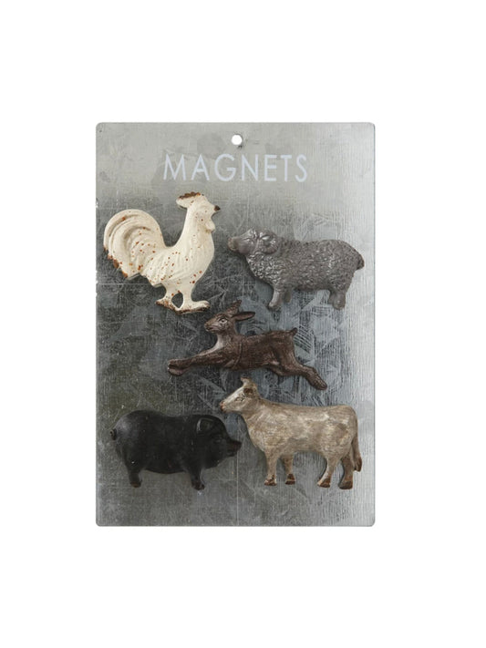 Farm Animal Magnets on Card