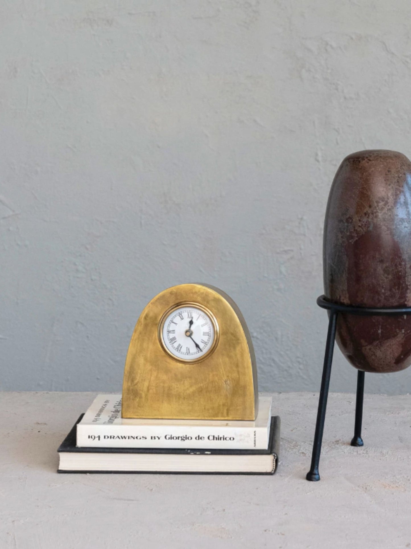 Arched Metal Mantel Clock (PICK UP ONLY)