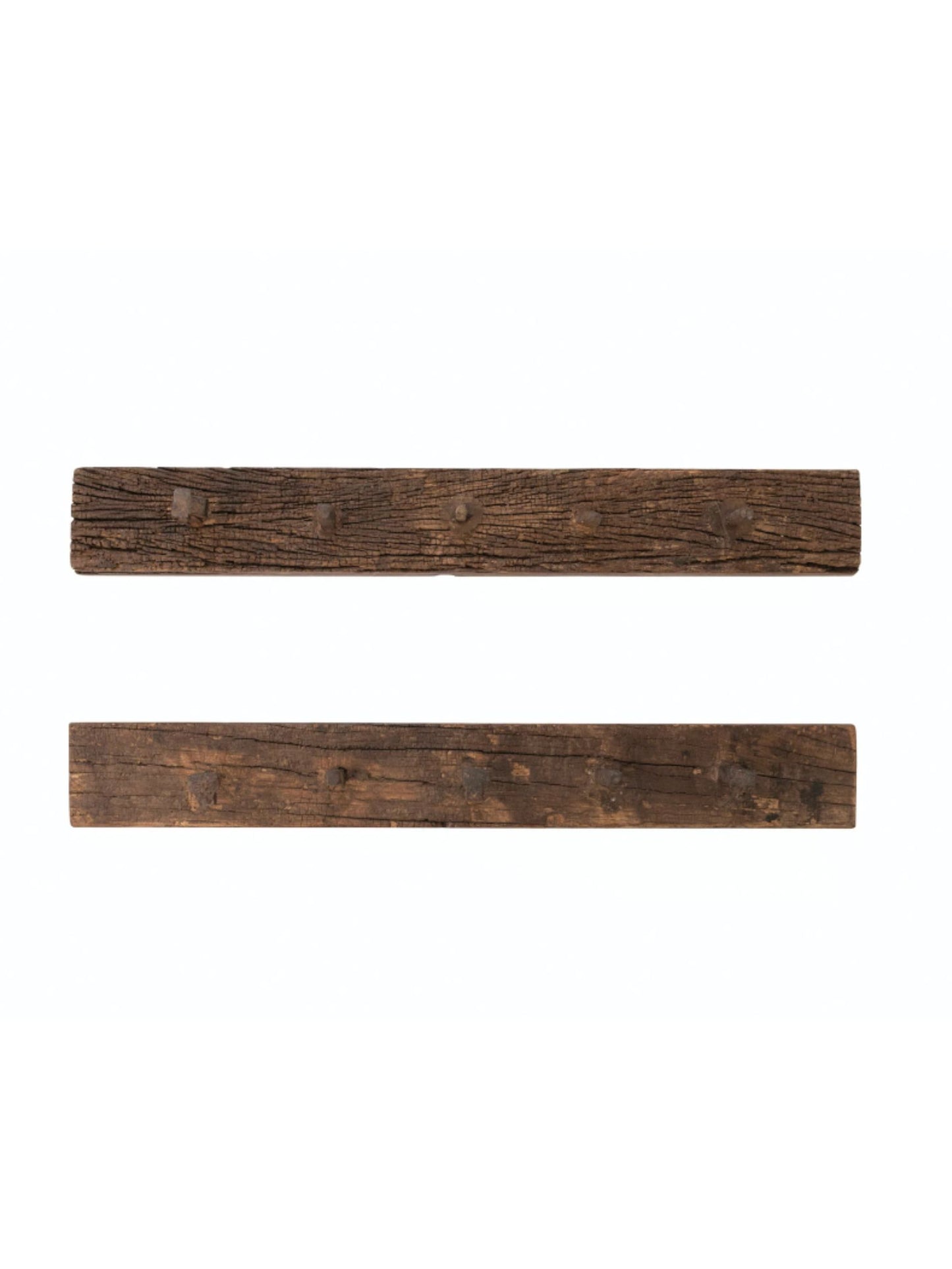Reclaimed Wood and Metal Wall Hook with 5 Forged Nail Hooks (PICK UP ONLY)