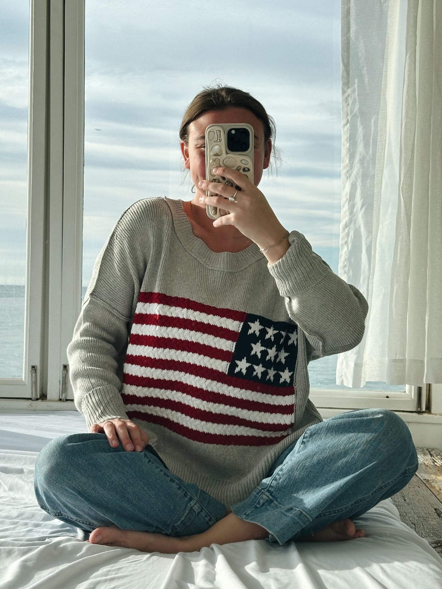 American Flag Sweater