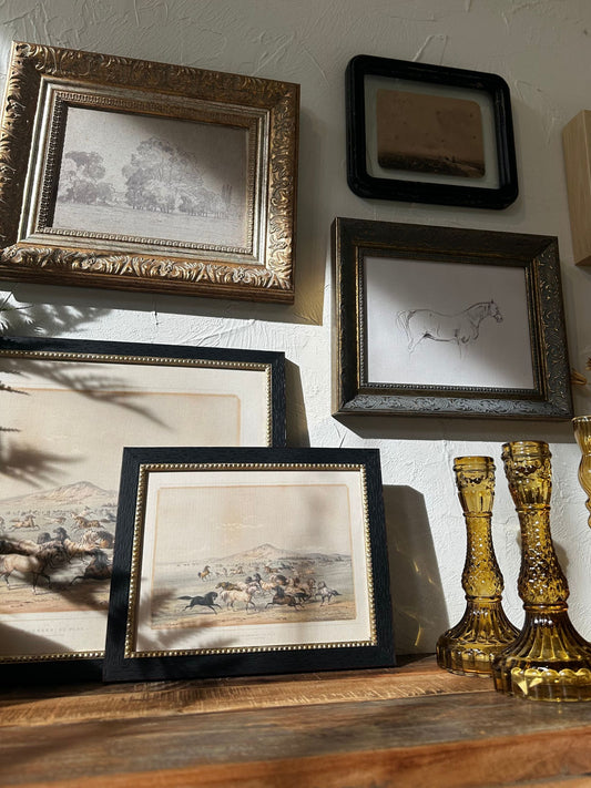 Field of Horses Framed Picture