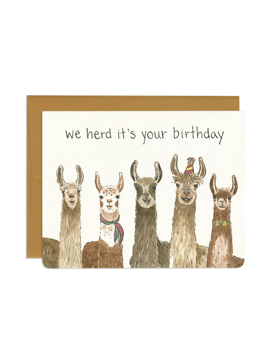 Llama Birthday Card