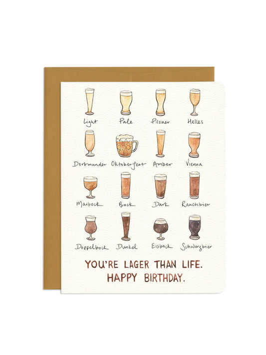 Lager Birthday Card