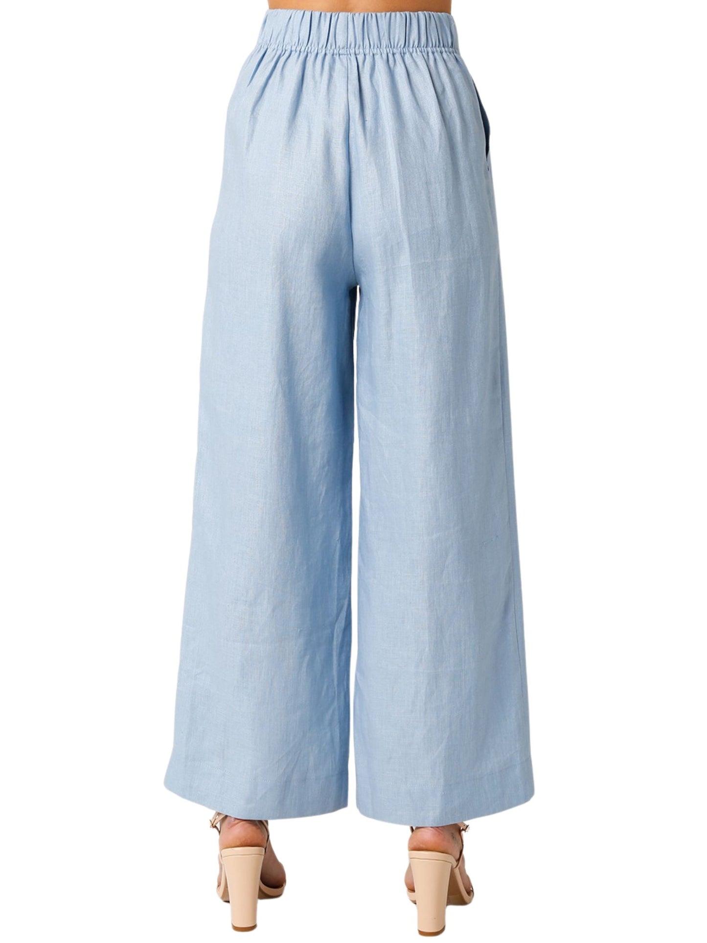 Soft Blue Linen Pants