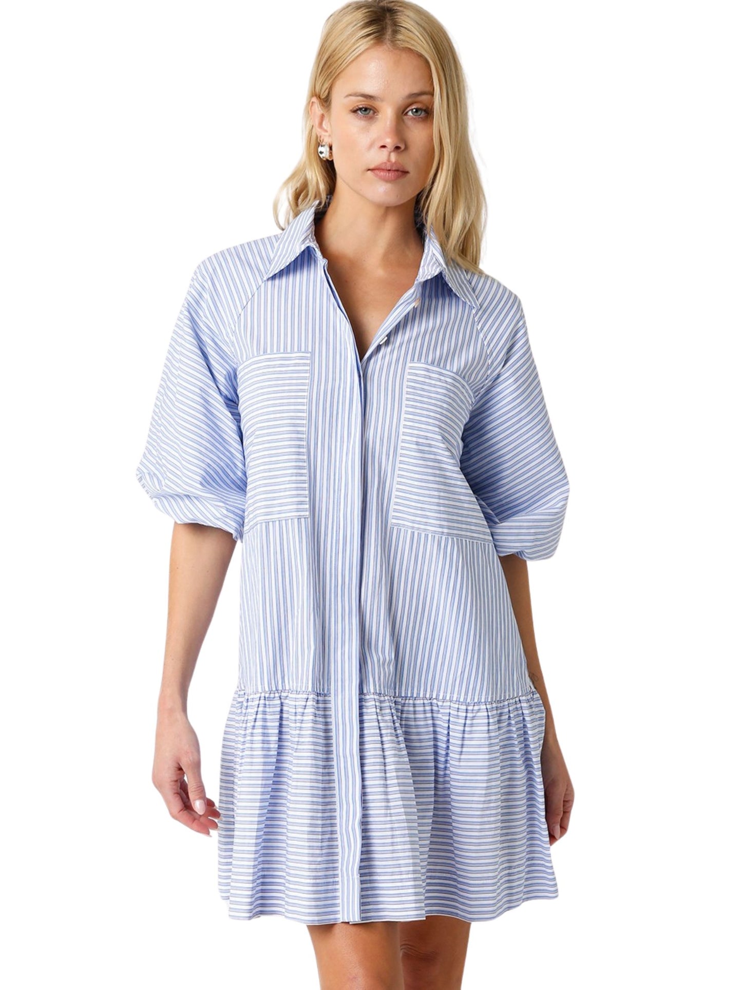 Blue & White Dress