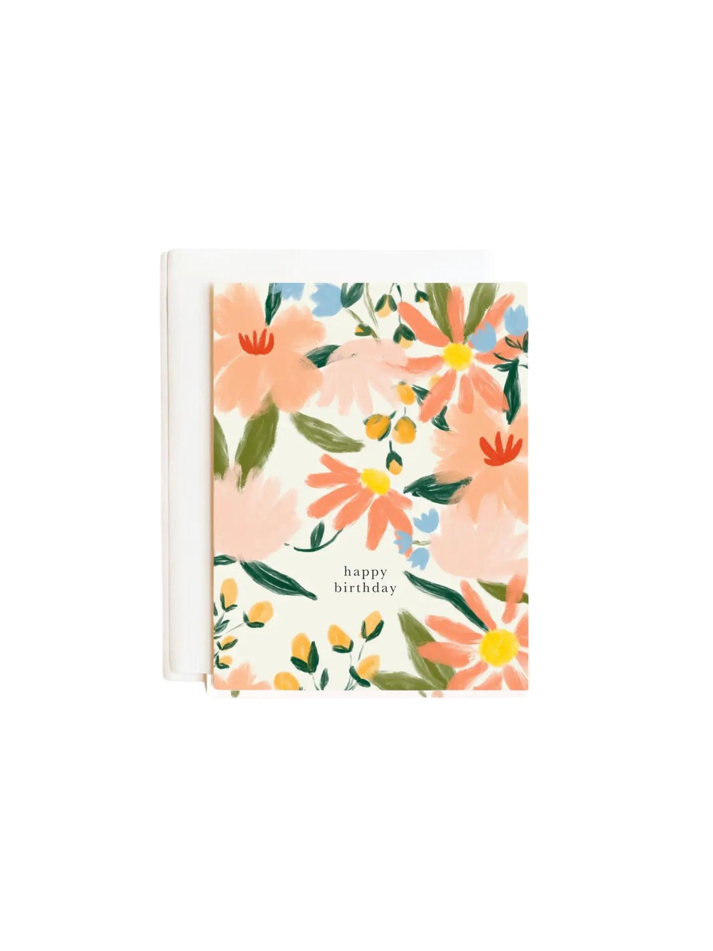 Happy Birthday Orange Flowers Card