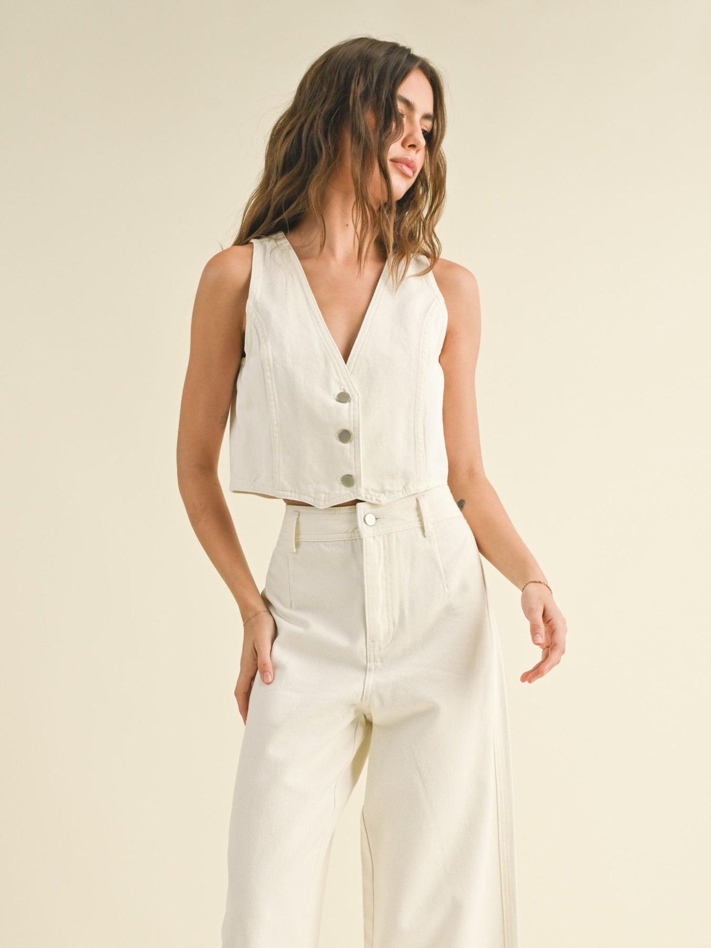 Tish Washed Denim Vest