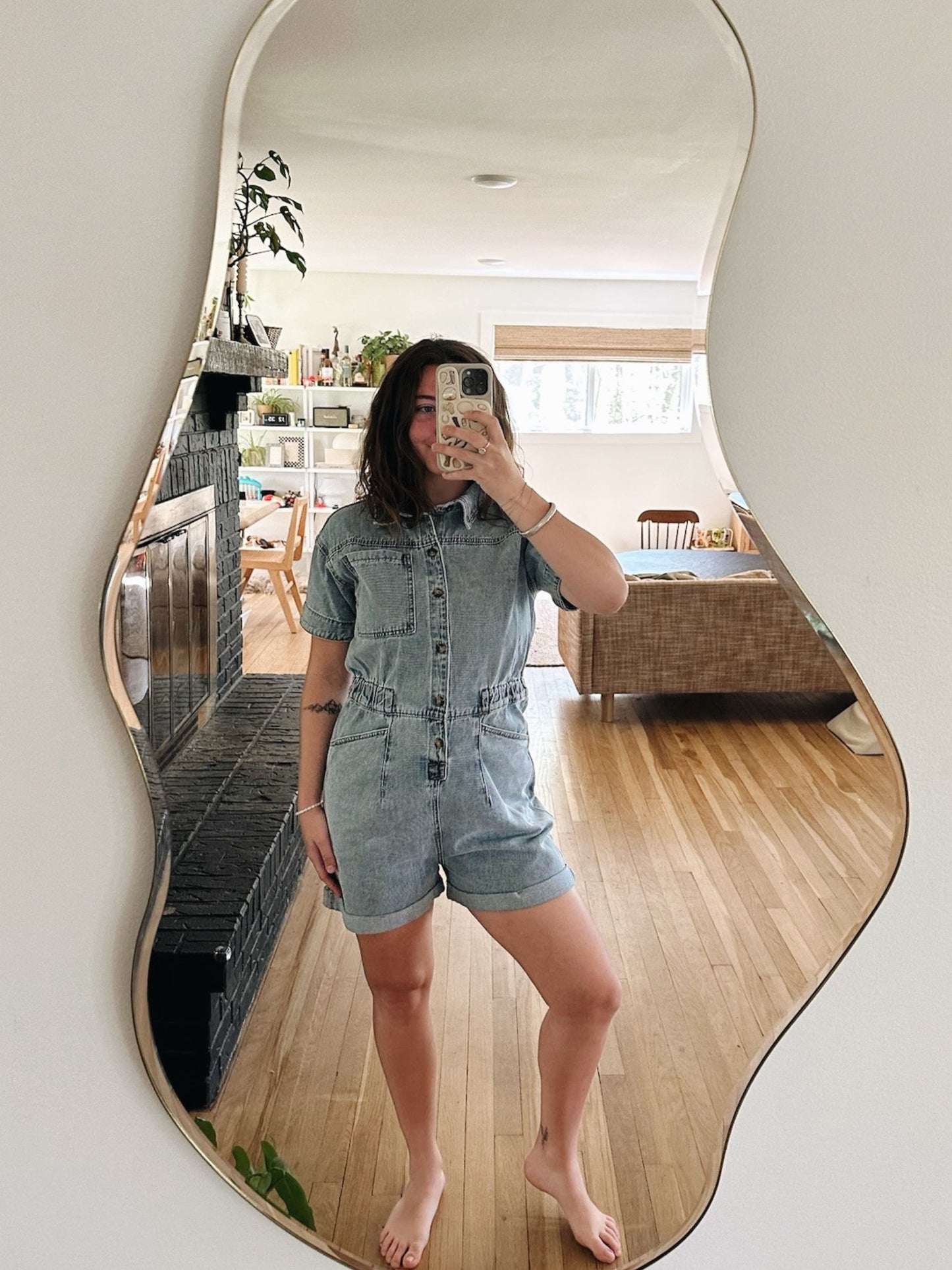 Denim Utility Shortalls