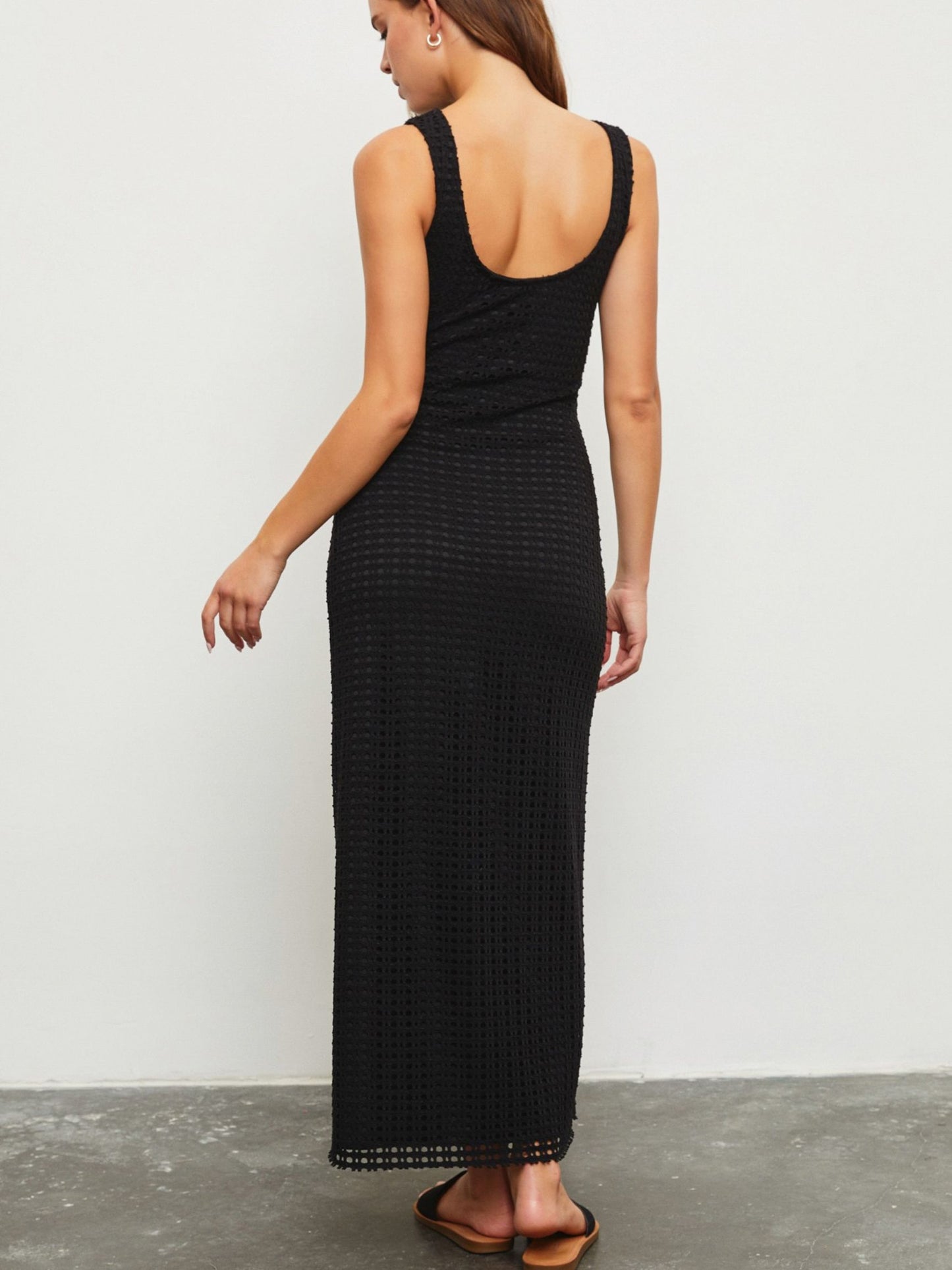 Fish Net Knit Maxi Dress