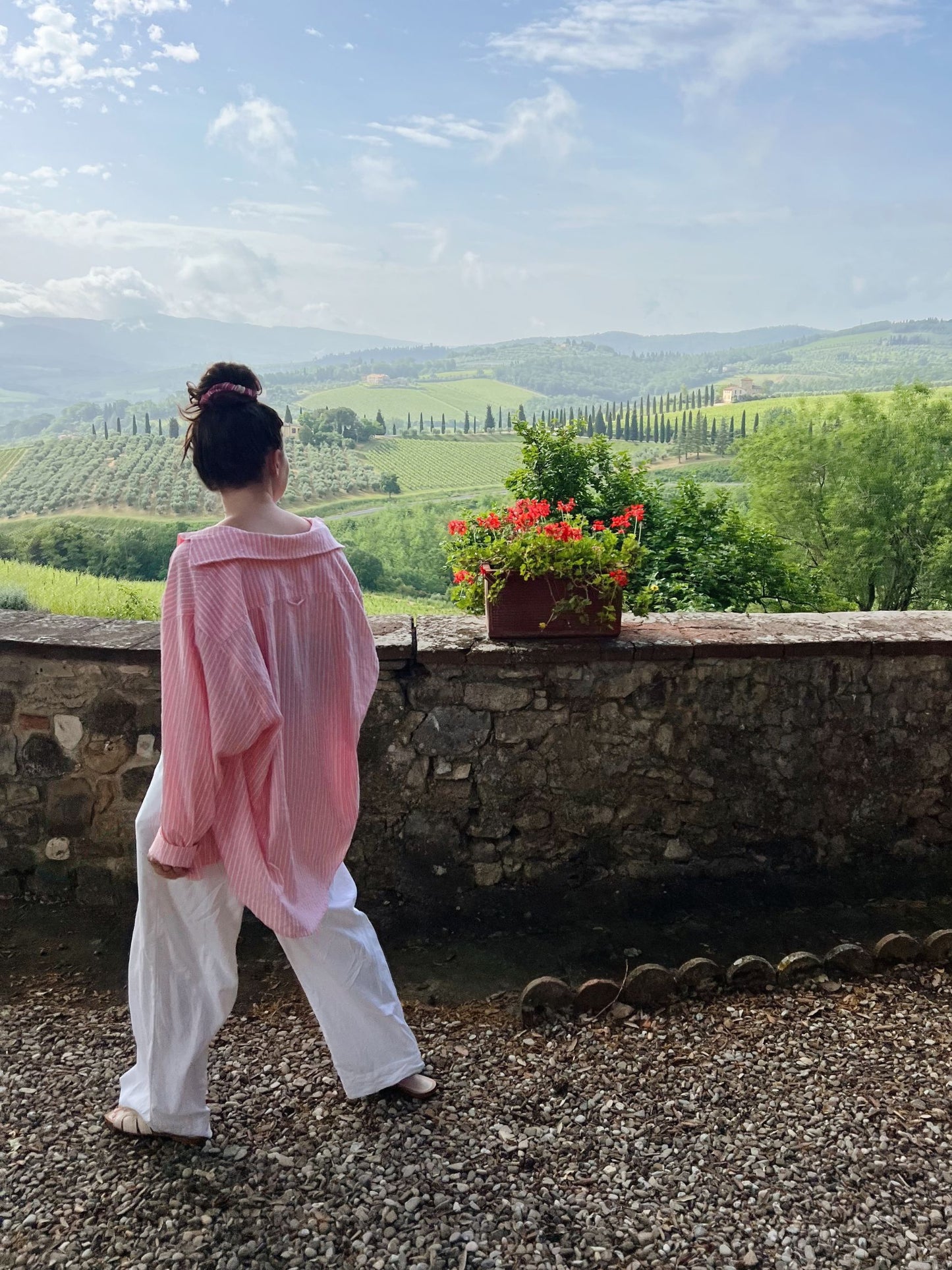 Sally Stripe Button Down - Pink