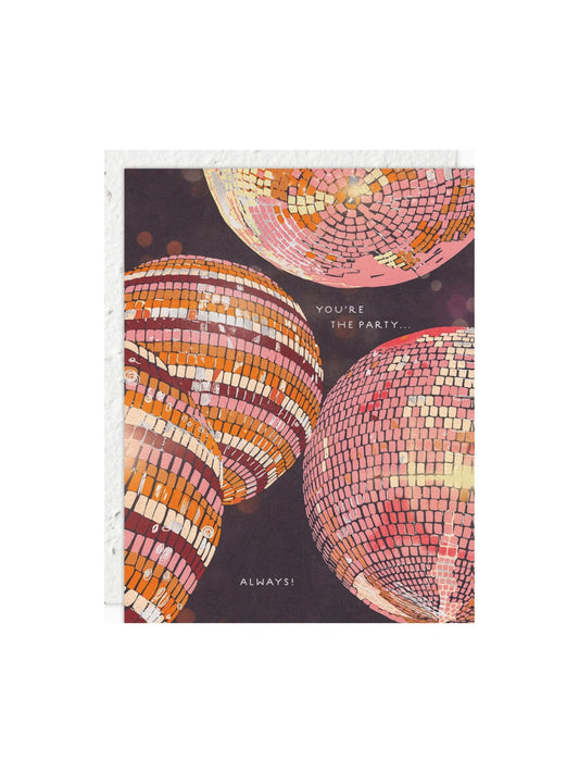 Disco Party Birthday Card