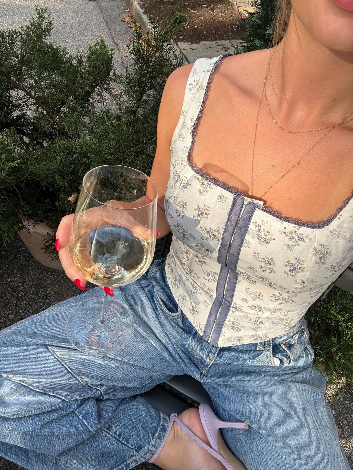 Bluebell Floral Corset Top