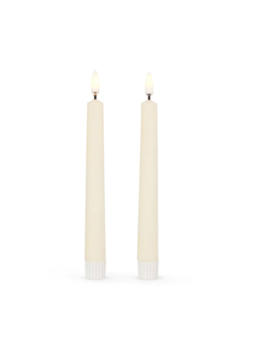 7" Ivory Battery Operated Taper Candles