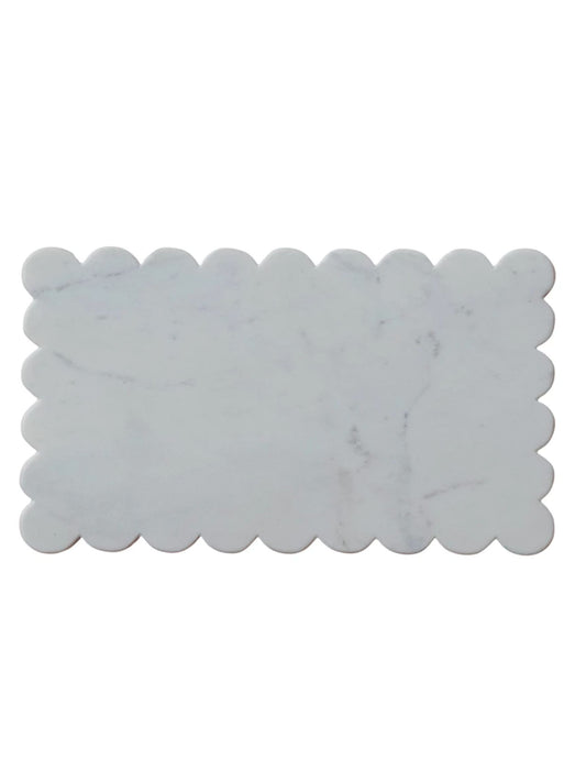 Marble Cheese/Cutting Board w/ Scalloped Edge - Pick Up Only